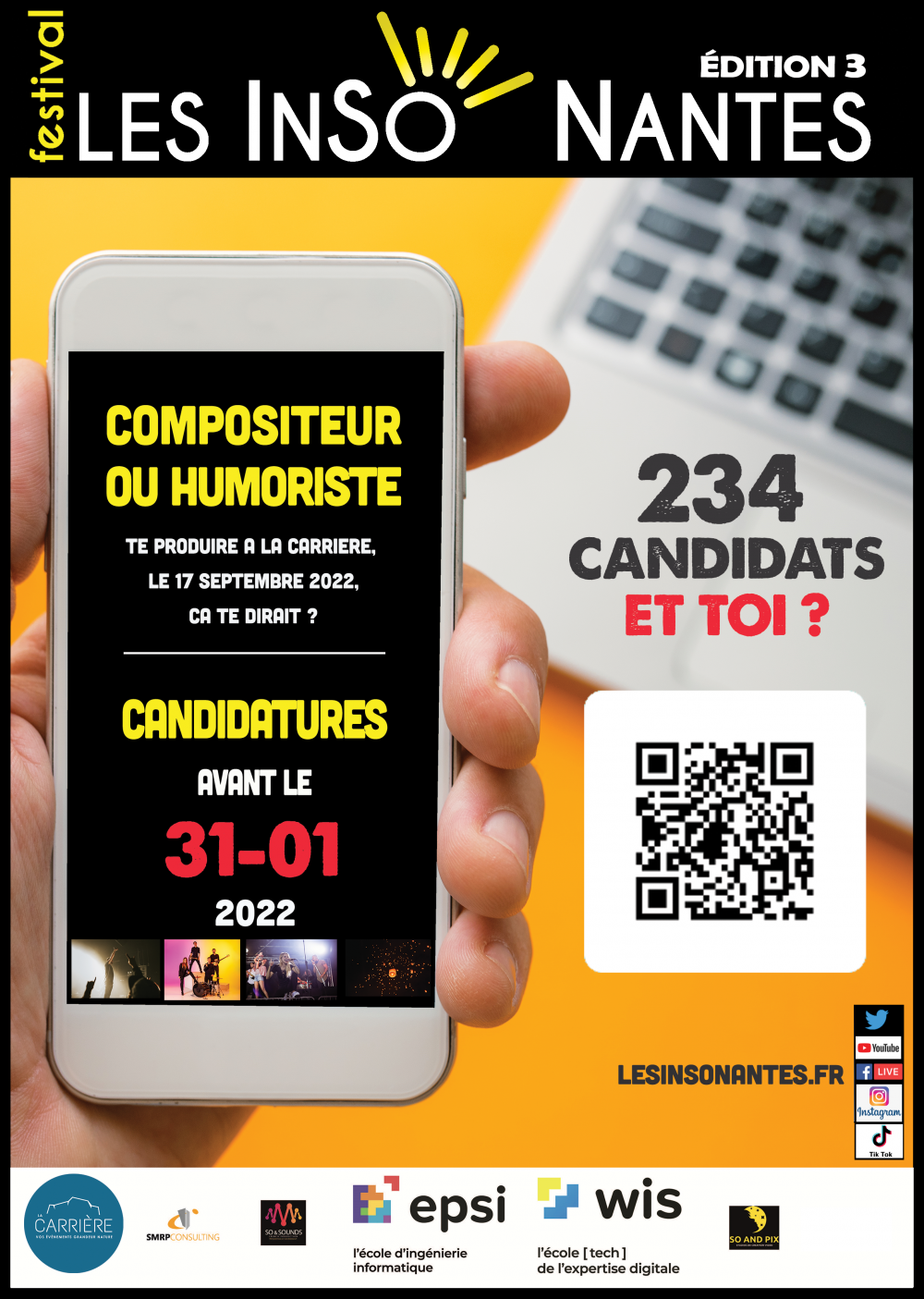 LES INSO NANTES - EDITION 3 - CANDIDATURES
