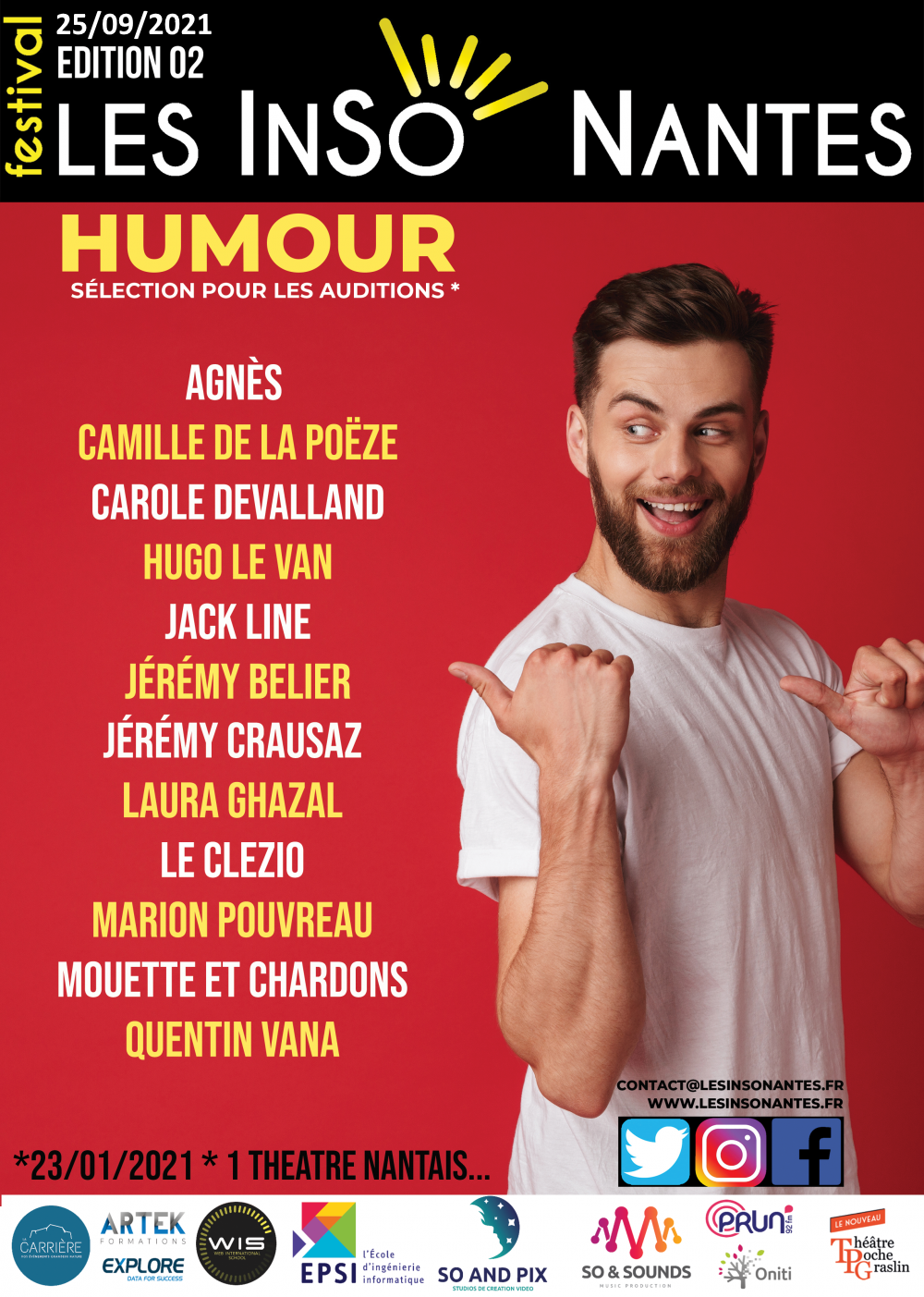 AUDITIONS LESINSONANTES CATÉGORIE HUMOUR STAND UP (Edition 2 - 25/09/2021 )